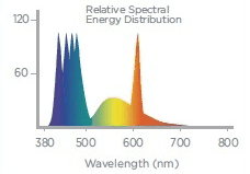 Spectral distribution of LED Aquarium light