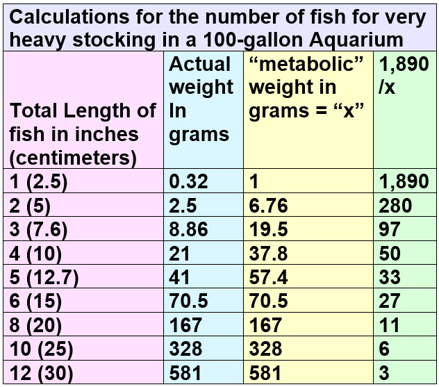 Weight and Stocking Calculations