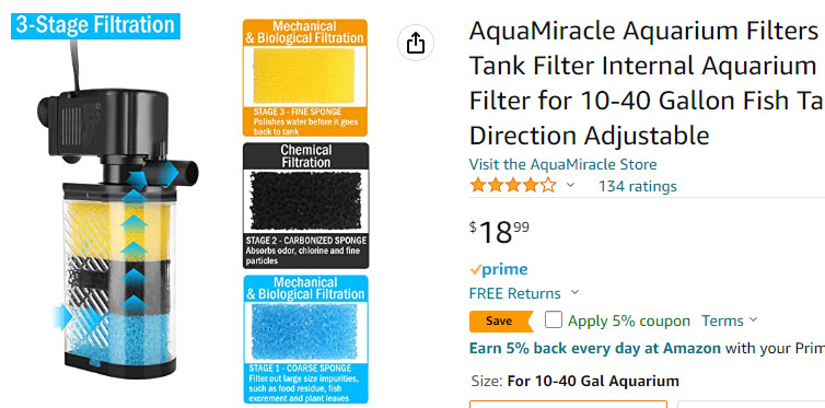 Aquamiracle Aquarium Filter